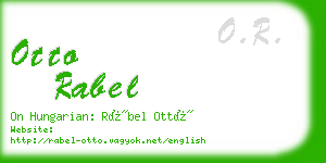 otto rabel business card